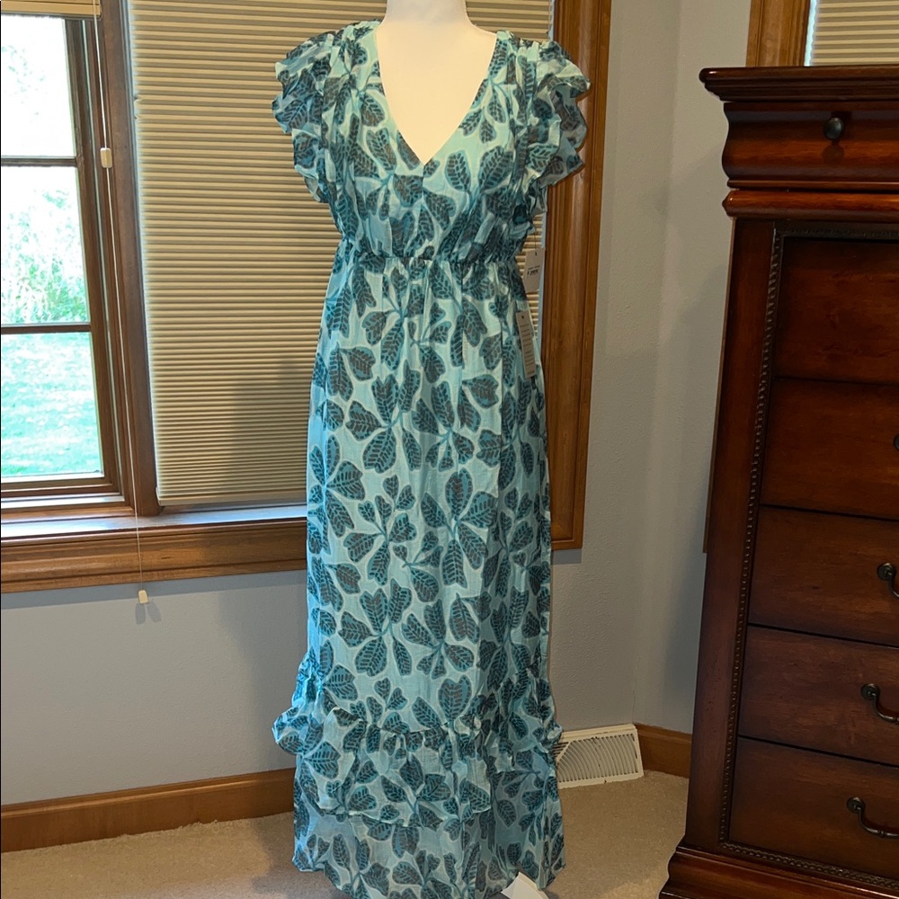 The Good Journey Blue Floral Madi Dress Size 2 NWT